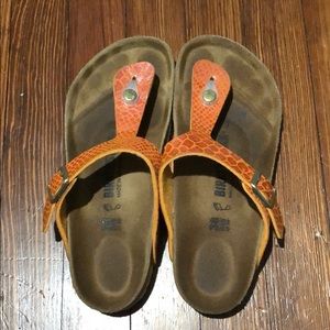 Orange Birkenstocks